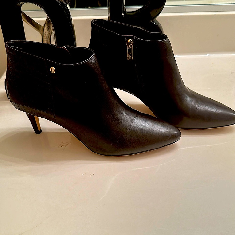 Antonio Melani Booties. Color is Lava Cake/Dark Brown. Size 9.5M
